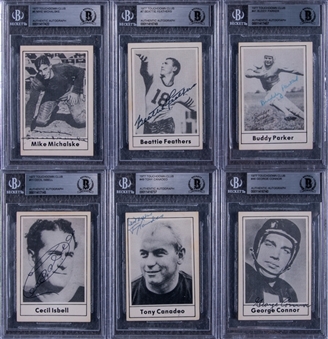 1977 Touchdown Club Signed BGS-Graded Collection (15 Different) Including Hall of Famers 